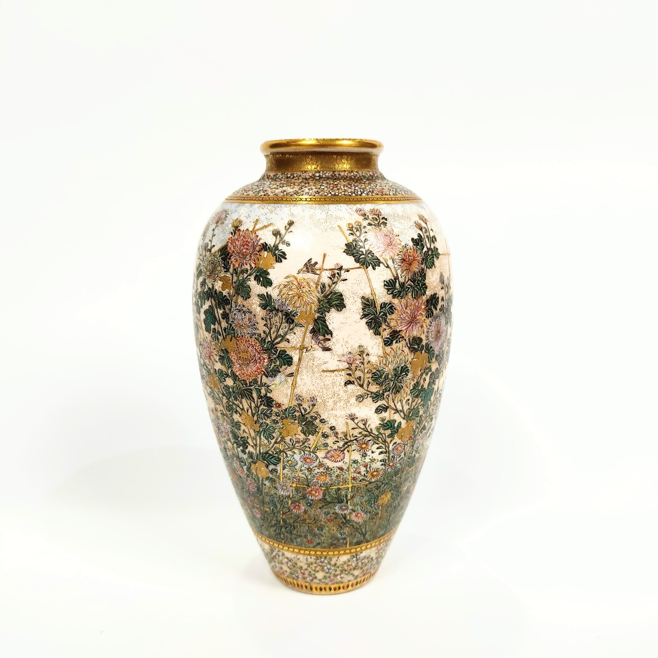 京薩摩 錦光山花瓶 – 古美術西川