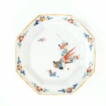 japanese antique Kutani ware colored small dish with design of Kakiemon style