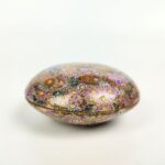 九谷焼　花詰香合　栄山作　
