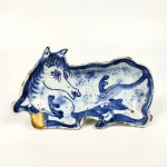 Chinese Porcelain Ko-Sometsuke Dish With Design Of horse,Kintsugi