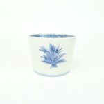 japanese antique Imari ware blue and white soba cup with design of Sheaf Of Rice and dragonfly