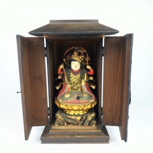 厨子入木彫彩色弁財天