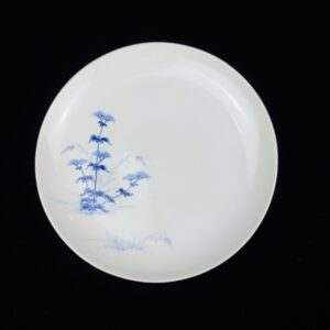 伊万里　藍柿右衛門秋草文皿
